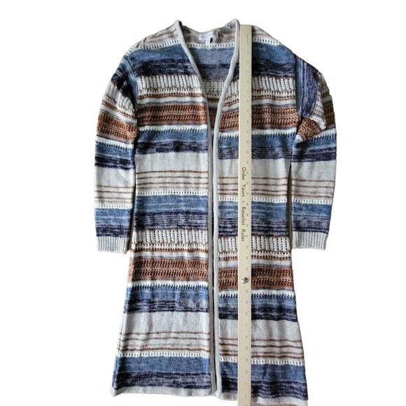 Anthropolgie Heany Striped Womens Cardigan XS Multi Fred And Sibel Striped Open - Picture 7 of 10